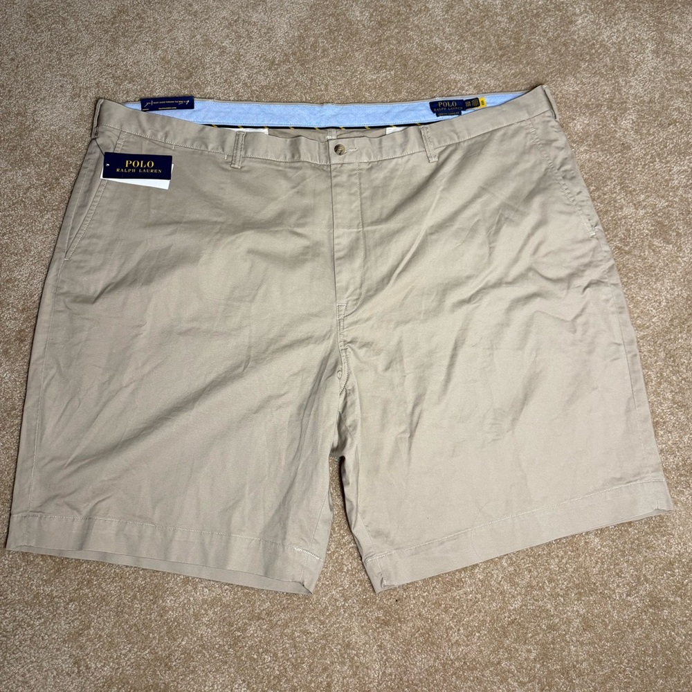 Polo Ralph Lauren Men’s Shorts Big & Tall 52B Stretch Classic Fit Tan‎ Chino 9"